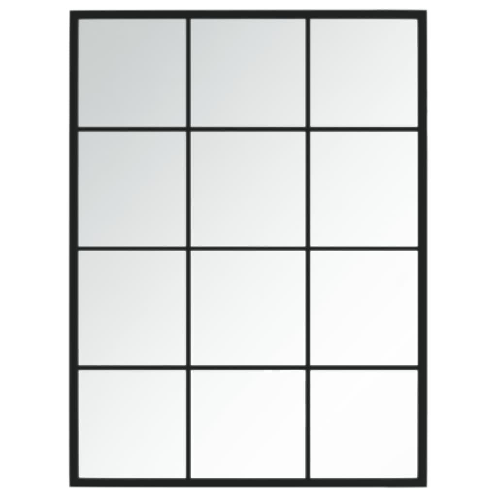 Black Metal Wall Mirror 80x60cm | Simpledeals