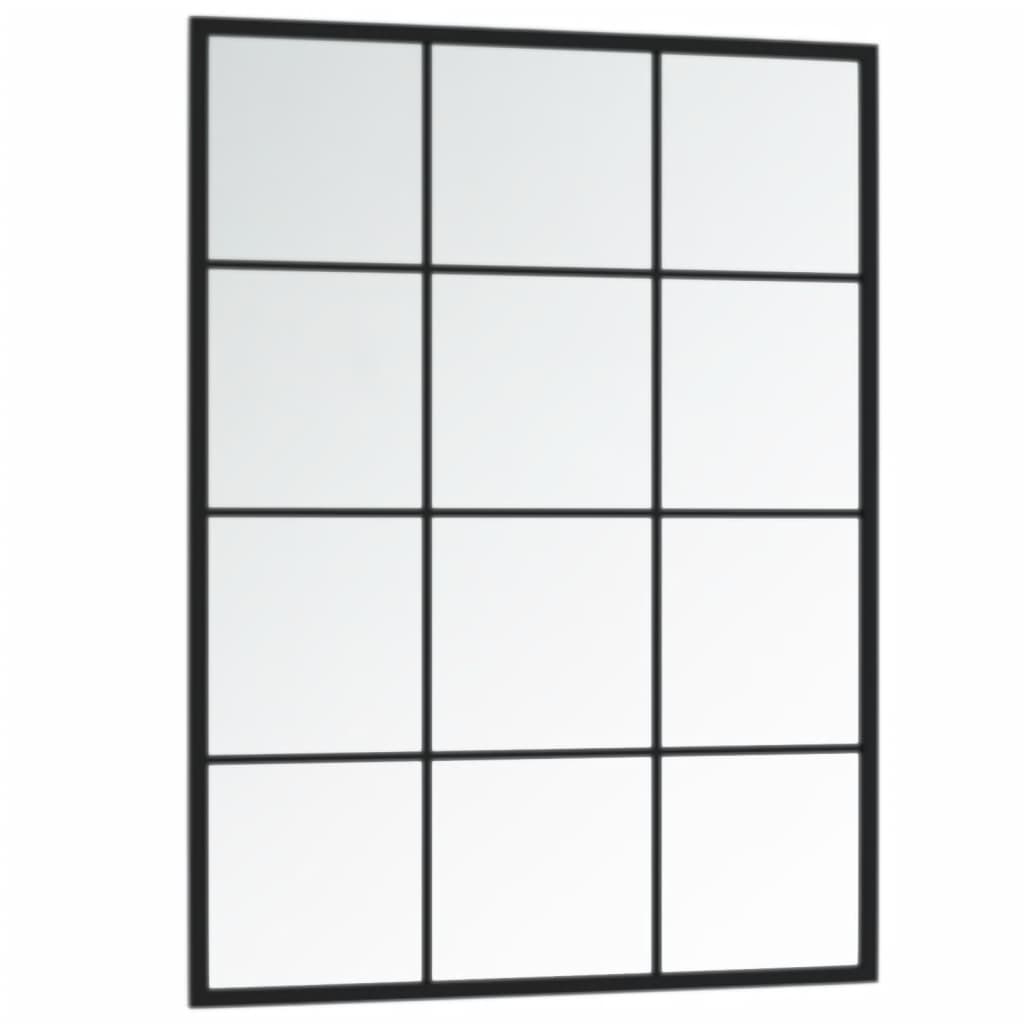Black Metal Wall Mirror 80x60cm | Simpledeals