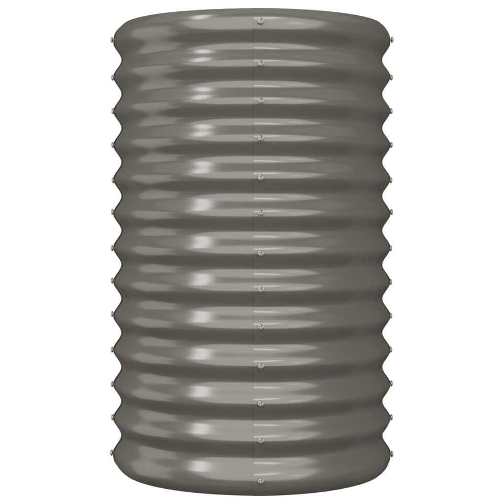 Galvanised Steel Garden Planter 40x68cm Grey | Simpledeals