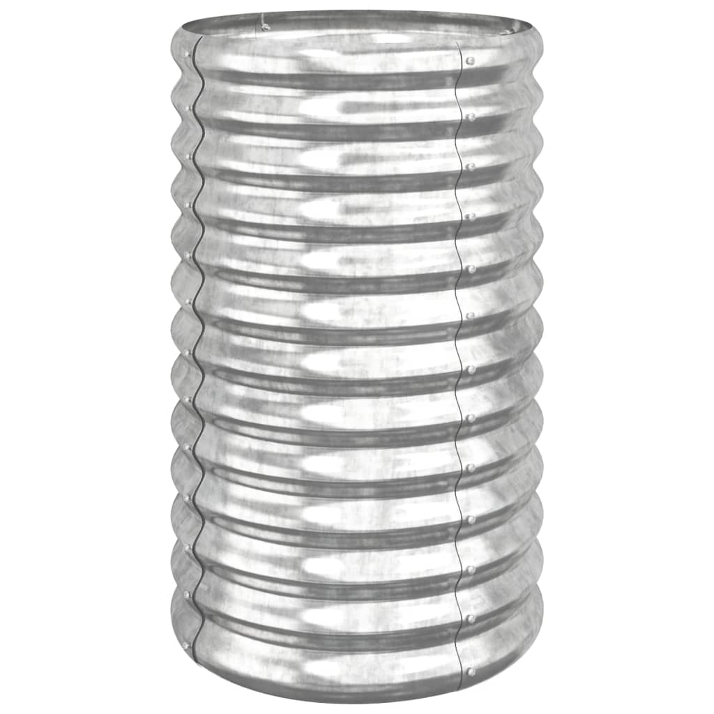 Galvanised Steel Garden Planter 40x68cm Silver | Simpledeals