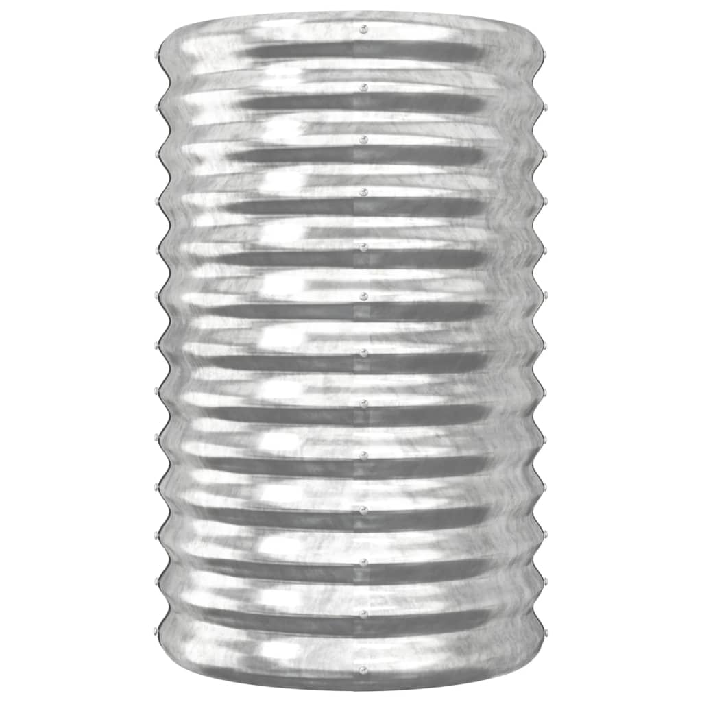 Galvanised Steel Garden Planter 40x68cm Silver | Simpledeals