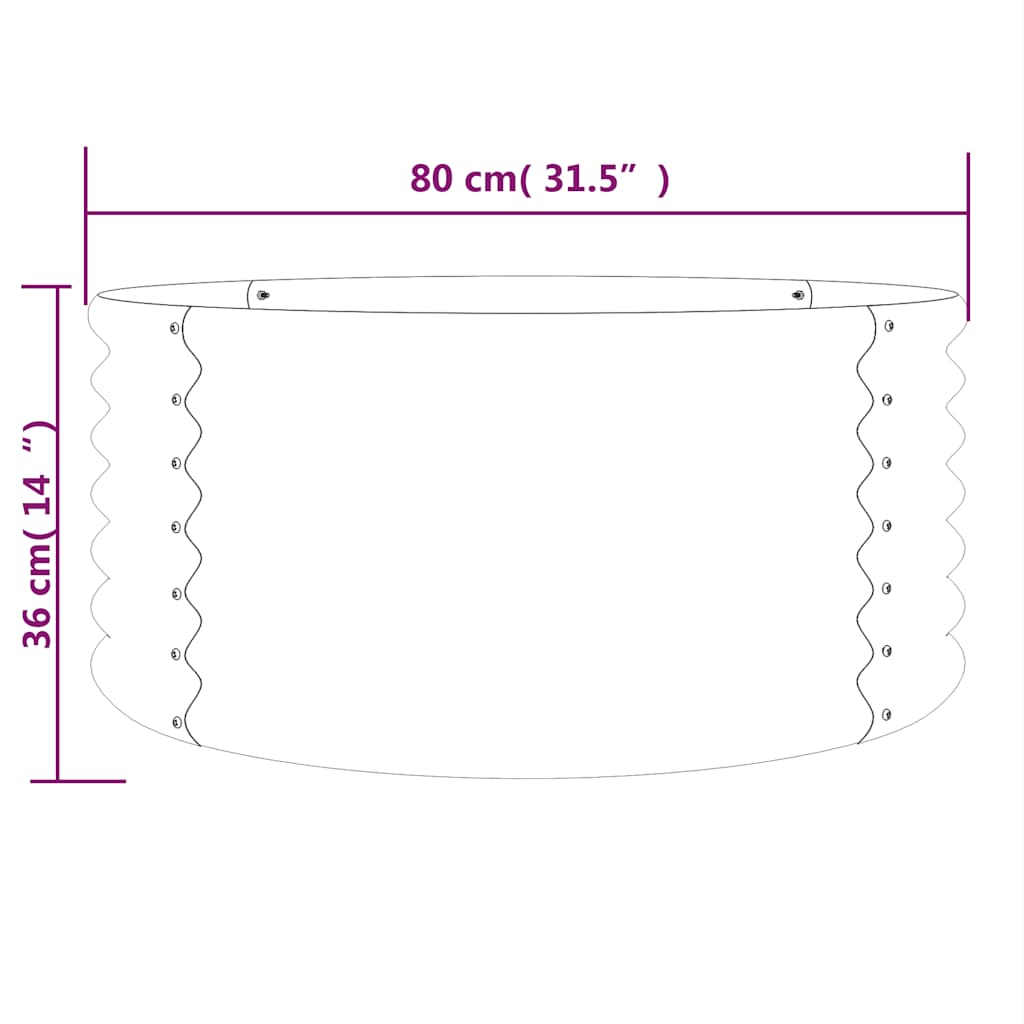 Galvanised Steel Garden Planter 80cm Round | Simpledeals