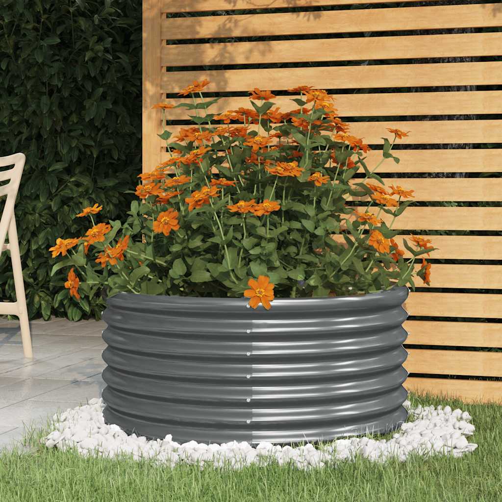Galvanised Steel Garden Planter 80cm Round | Simpledeals