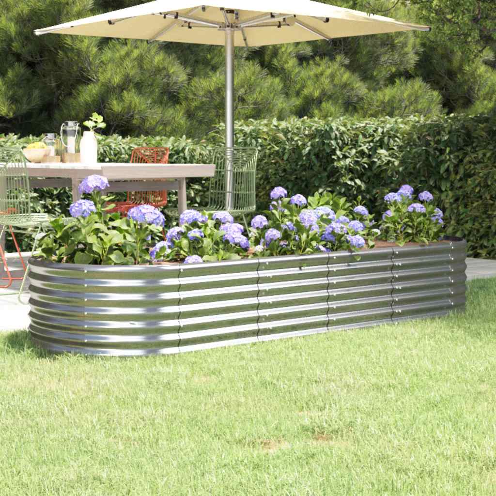 Galvanised Steel Raised Garden Bed 224cm | Simpledeals
