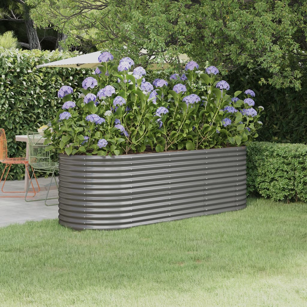 Galvanised Steel Raised Garden Bed 224x80cm | Simpledeals