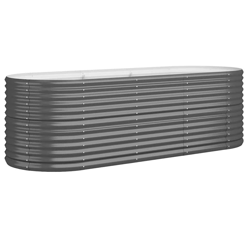 Galvanised Steel Raised Garden Bed 224x80cm | Simpledeals