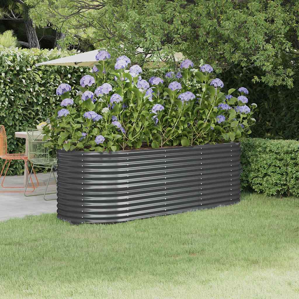 Galvanised Steel Raised Garden Bed 224x80cm | Simpledeals