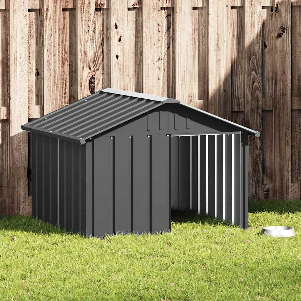 Galvanised Steel Dog Kennel Outdoor 116cm | Simpledeals