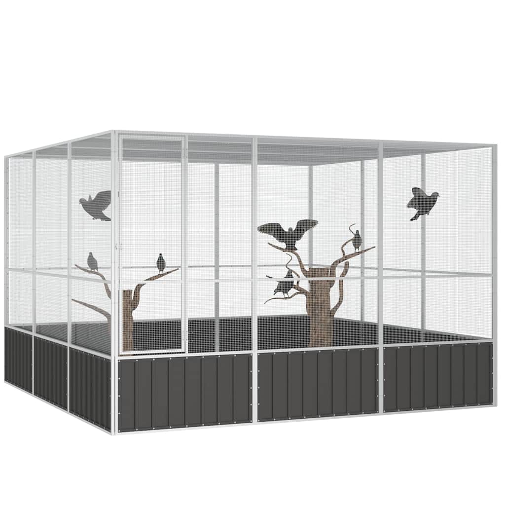 Walk-In Bird Aviary Galvanised Steel 3x3m | Simpledeals