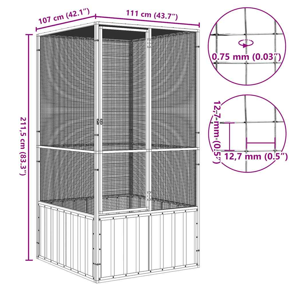 Large Walk-In Bird Aviary Galvanised Steel | Simpledeals