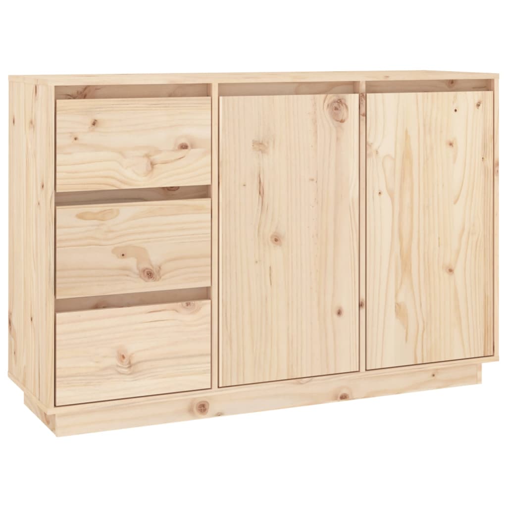 Solid Pine Wood Sideboard 3 Drawers 2 Doors | Simpledeals