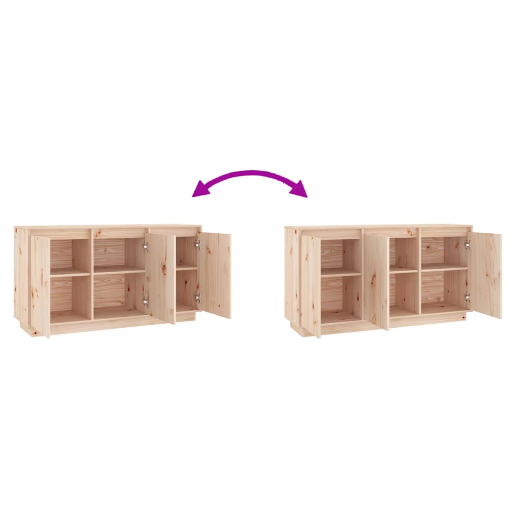 Solid Pine Wood Sideboard 111cm Storage Cabinet | Simpledeals