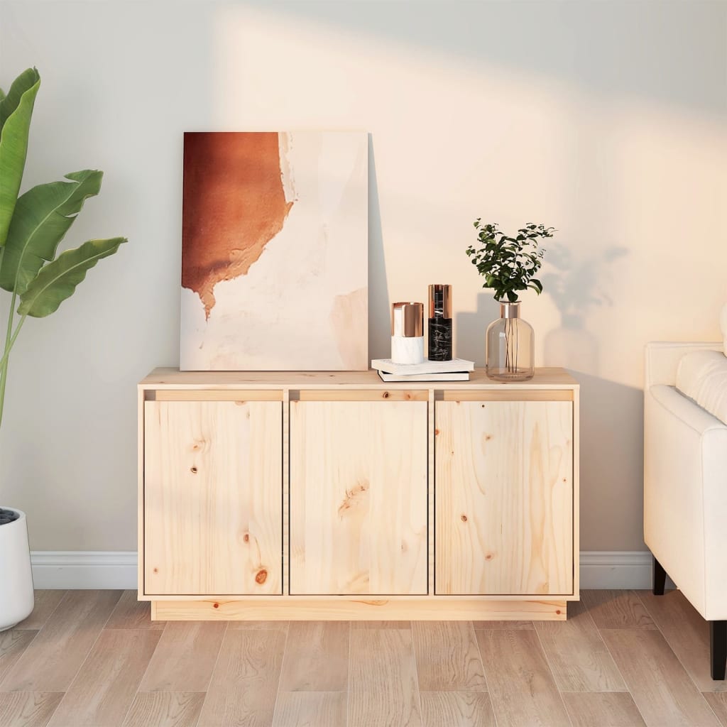 Solid Pine Wood Sideboard 111cm Storage Cabinet | Simpledeals