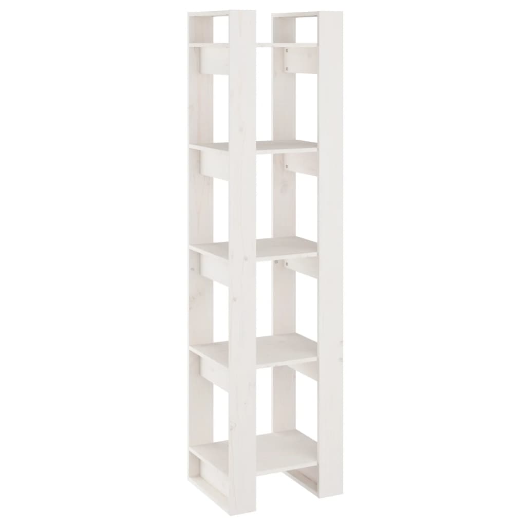 Bookcases/Room Divider Oak/White Solid Wood Pine