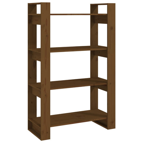 Book Cabinet, Room Divider Honey Brown Solid Wood