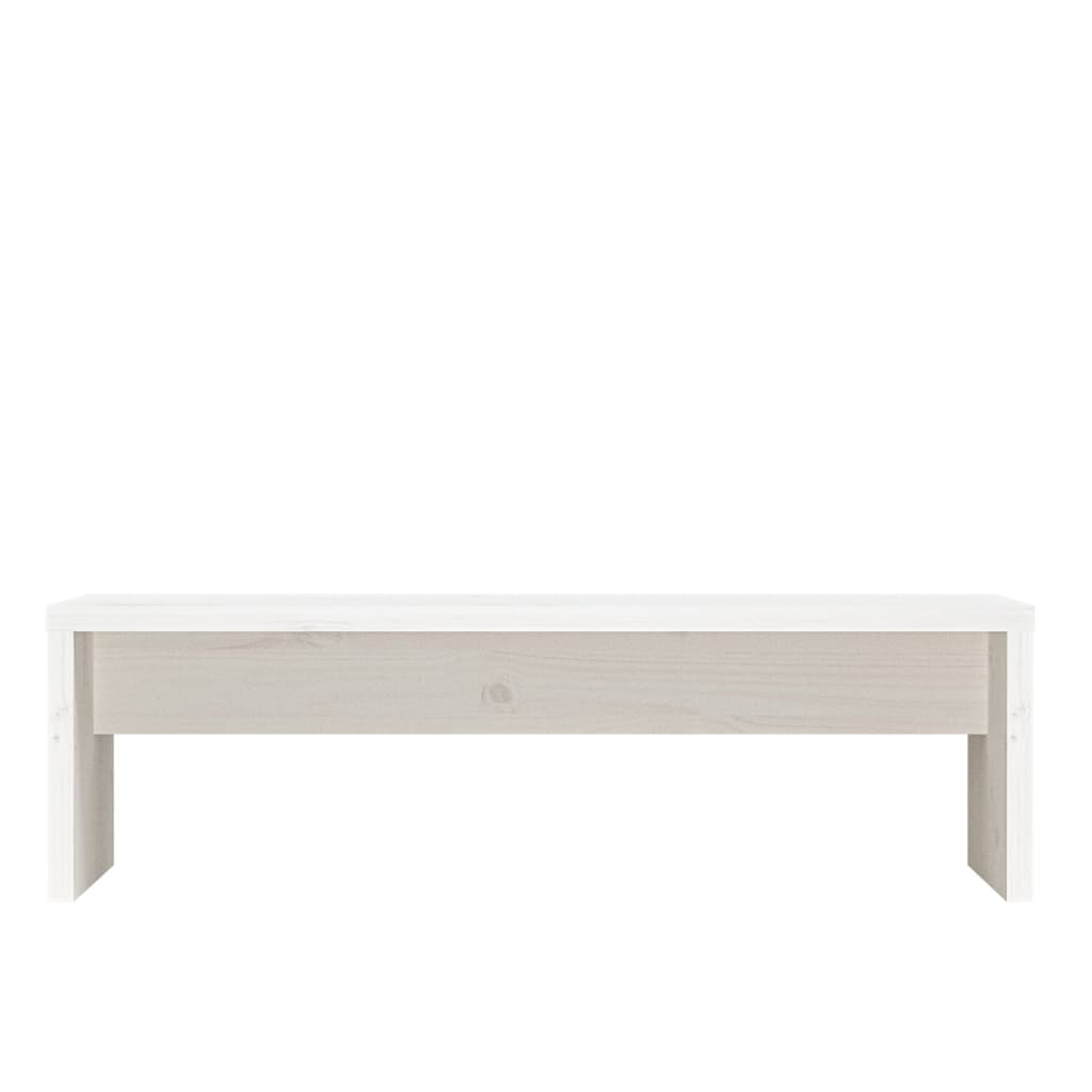 Monitor Stand White Solid Wood Pine