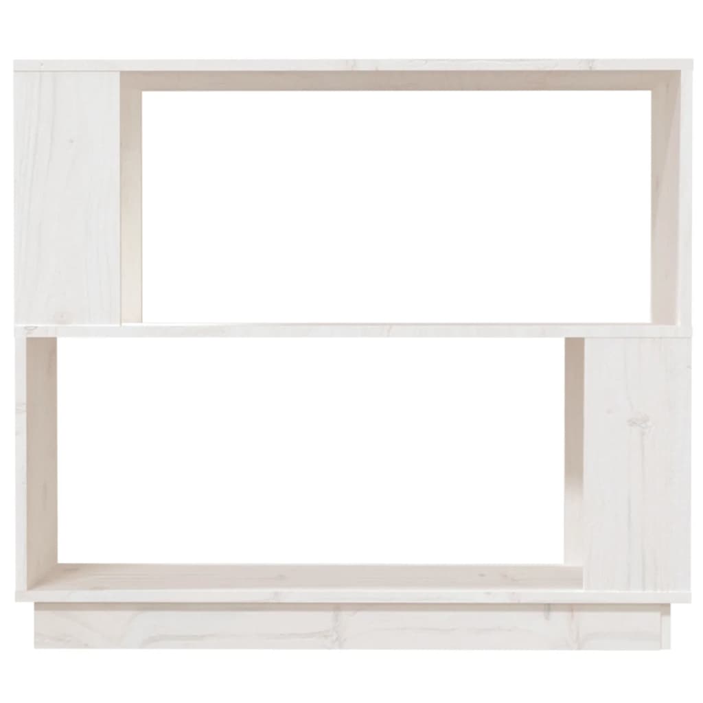 Book Cabinet/Room Divider White Solid Wood Pine