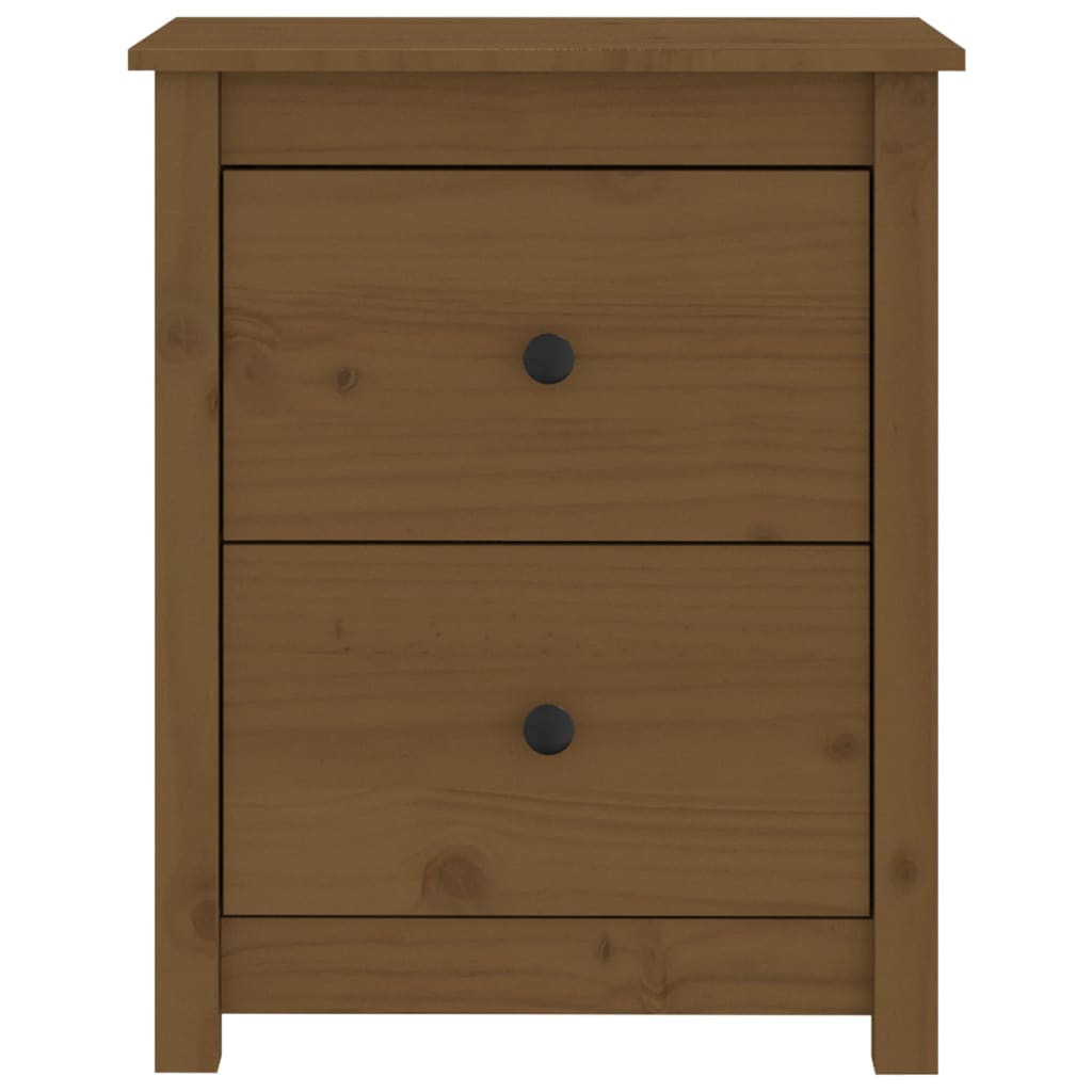 Bedside Cabinets 2 pcs Honey Brown Solid Wood