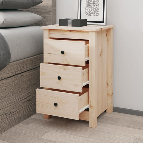 Bedside Cabinet Solid Wood Pine