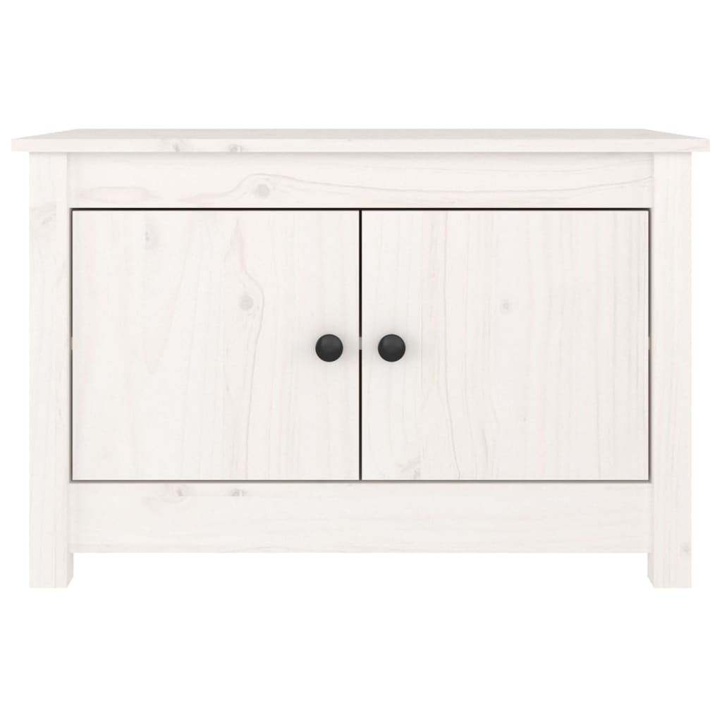 Shoe Cabinet White Solid Wood Pine