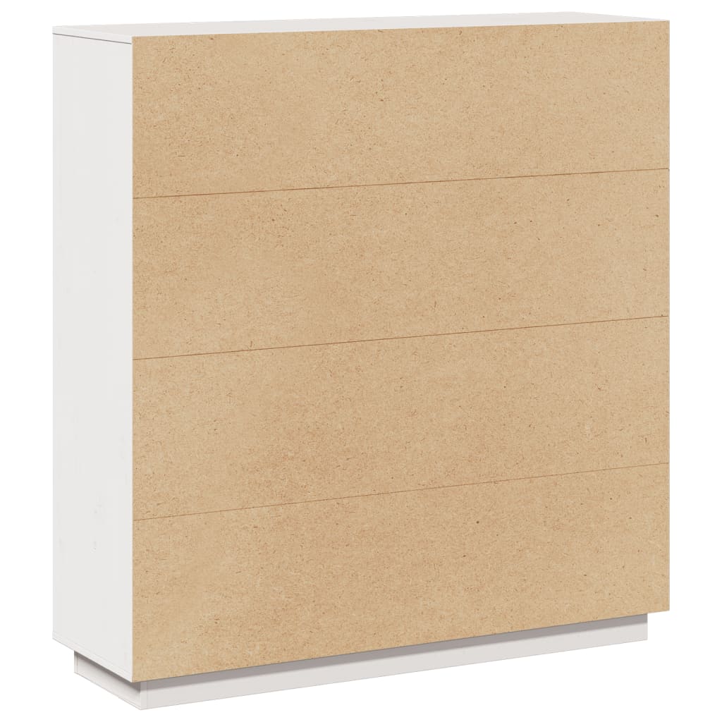 Highboard White Solid Wood Pine