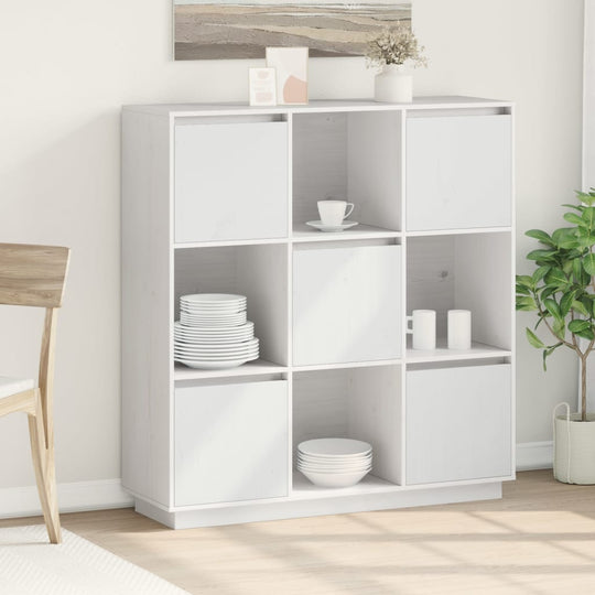 Highboard White Solid Wood Pine - Buffets & Sideboards