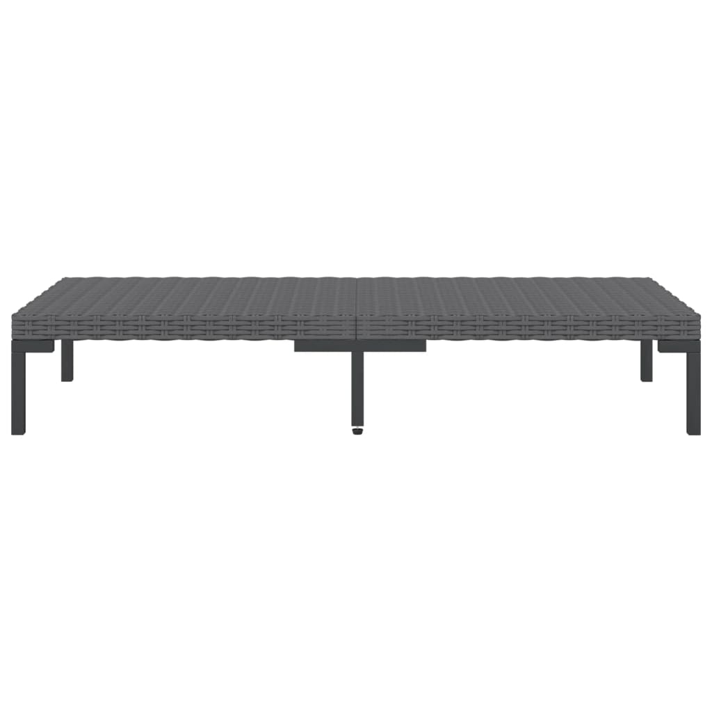 Garden Lounge Set with Cushions Poly Rattan Dark Grey 13 Piece