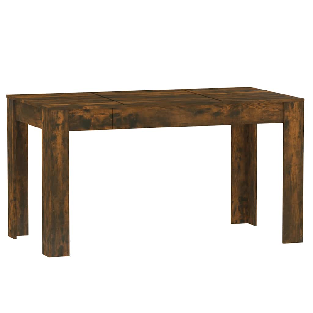 Smoked Oak Dining Table 140cm Engineered Wood | Simpledeals