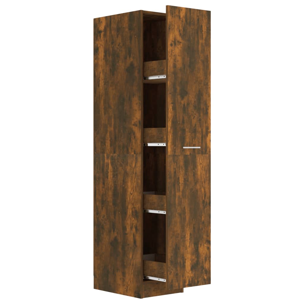 Oak colour - Apothecary Cabinet Smoked Oak Engineered Wood