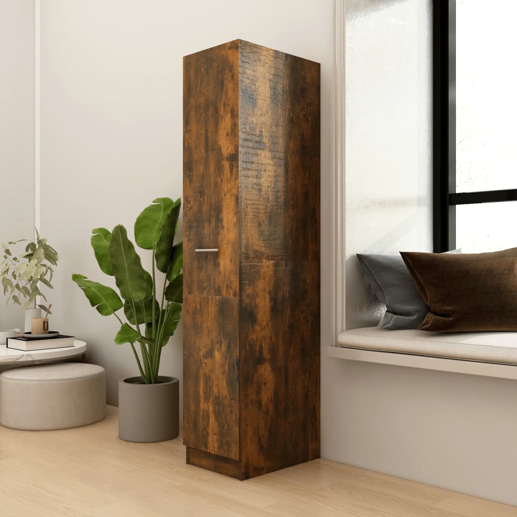 Apothecary Cabinet Smoked Oak Engineered Wood | Wood finish
