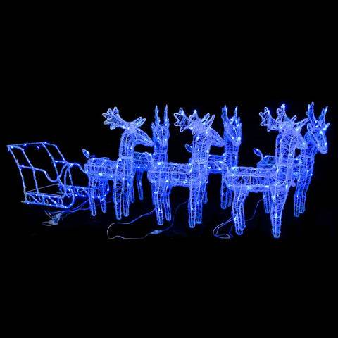 Reindeers& Sleigh Christmas Decoration 320 LEDs Acrylic