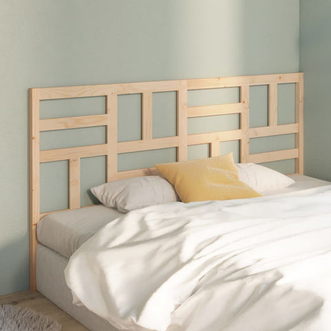 Bed headboard Brown solid wood pine