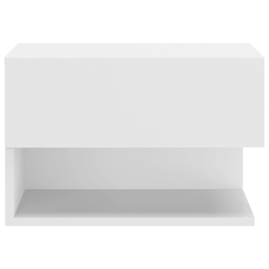 Wall-mounted Bedside Cabinet High Gloss White