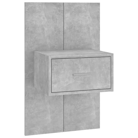 Wall Bedside Cabinet Concrete Grey