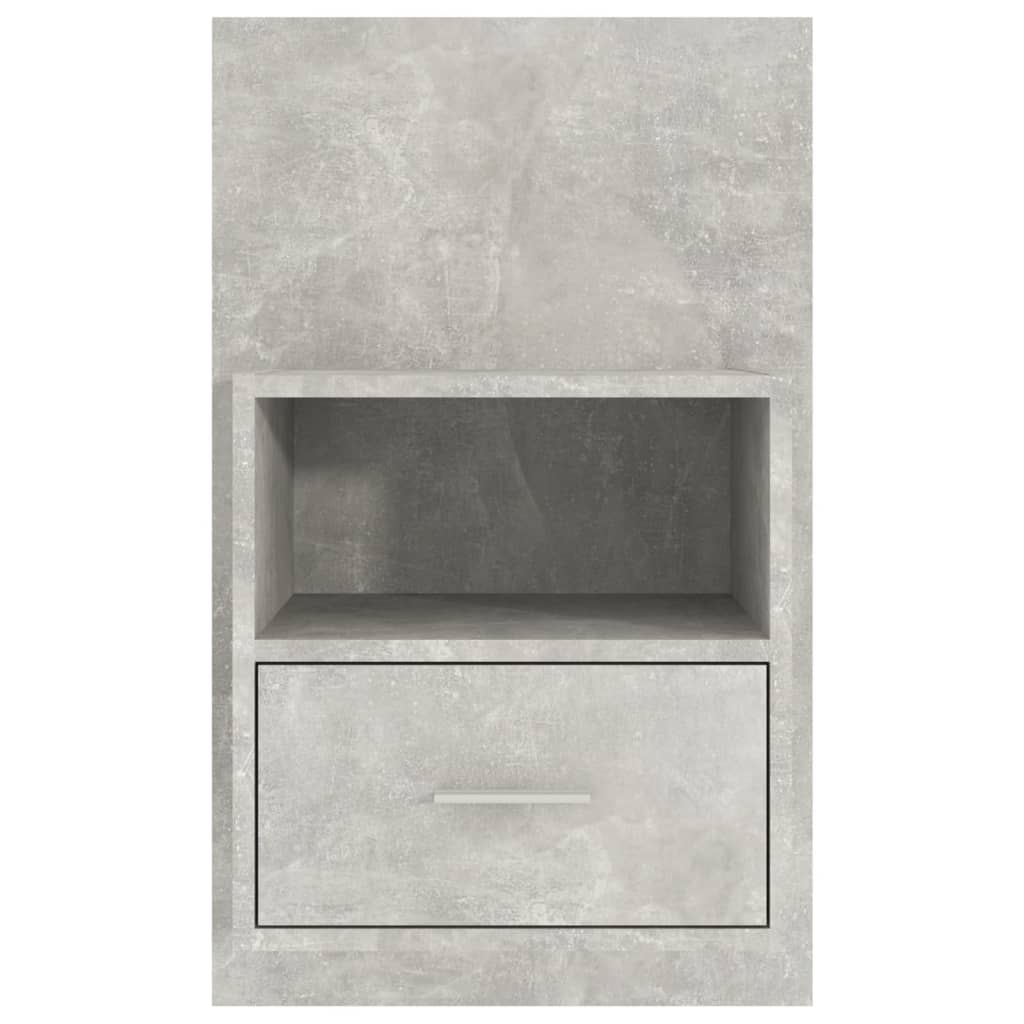 Wall Bedside Cabinet Concrete Grey Engineered Wood