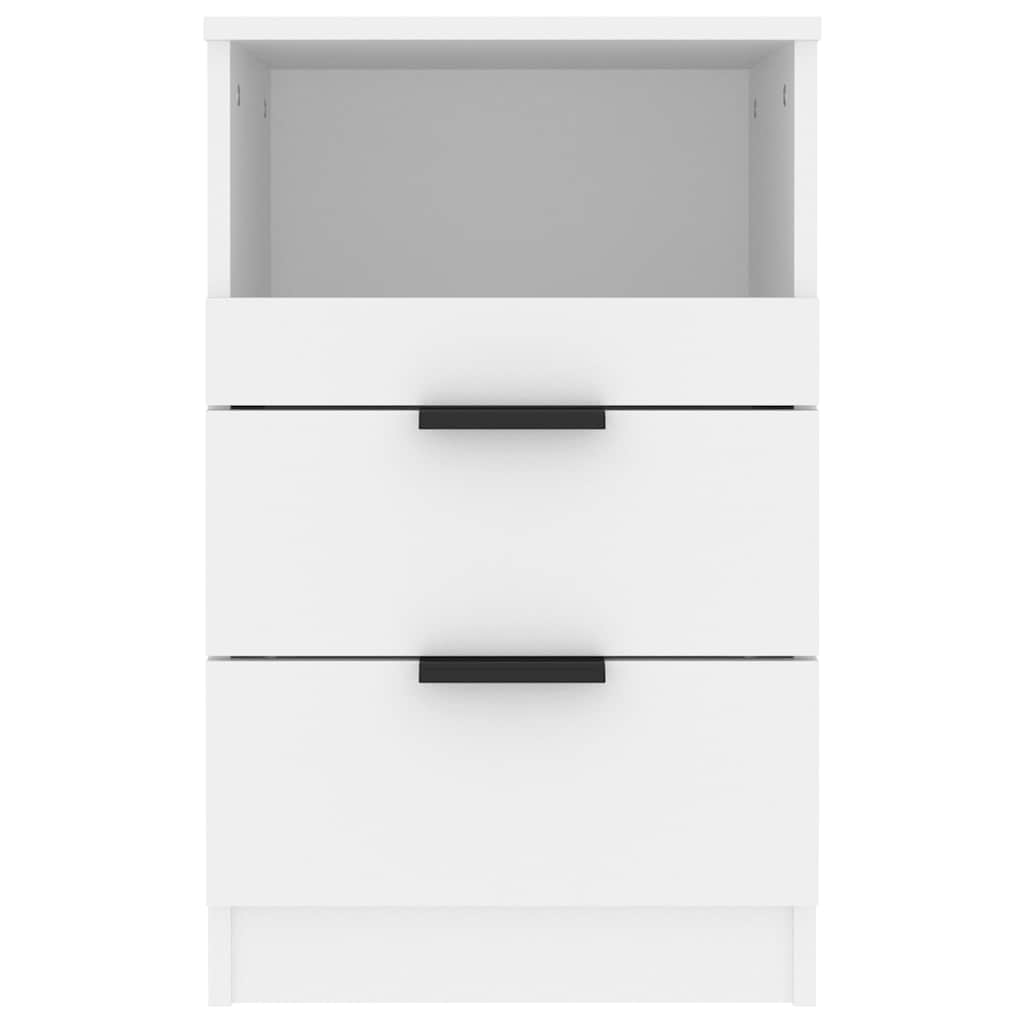 White Bedside Table 2 Drawer Nightstand | Simpledeals