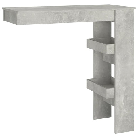 Wall Bar Table Concrete Grey Engineered Wood