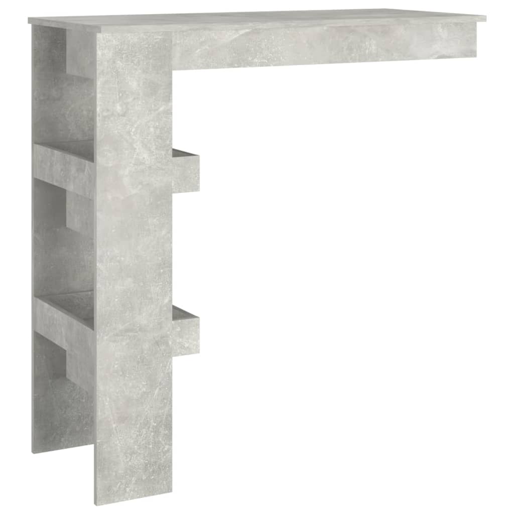 Wall Bar Table Concrete Grey Engineered Wood