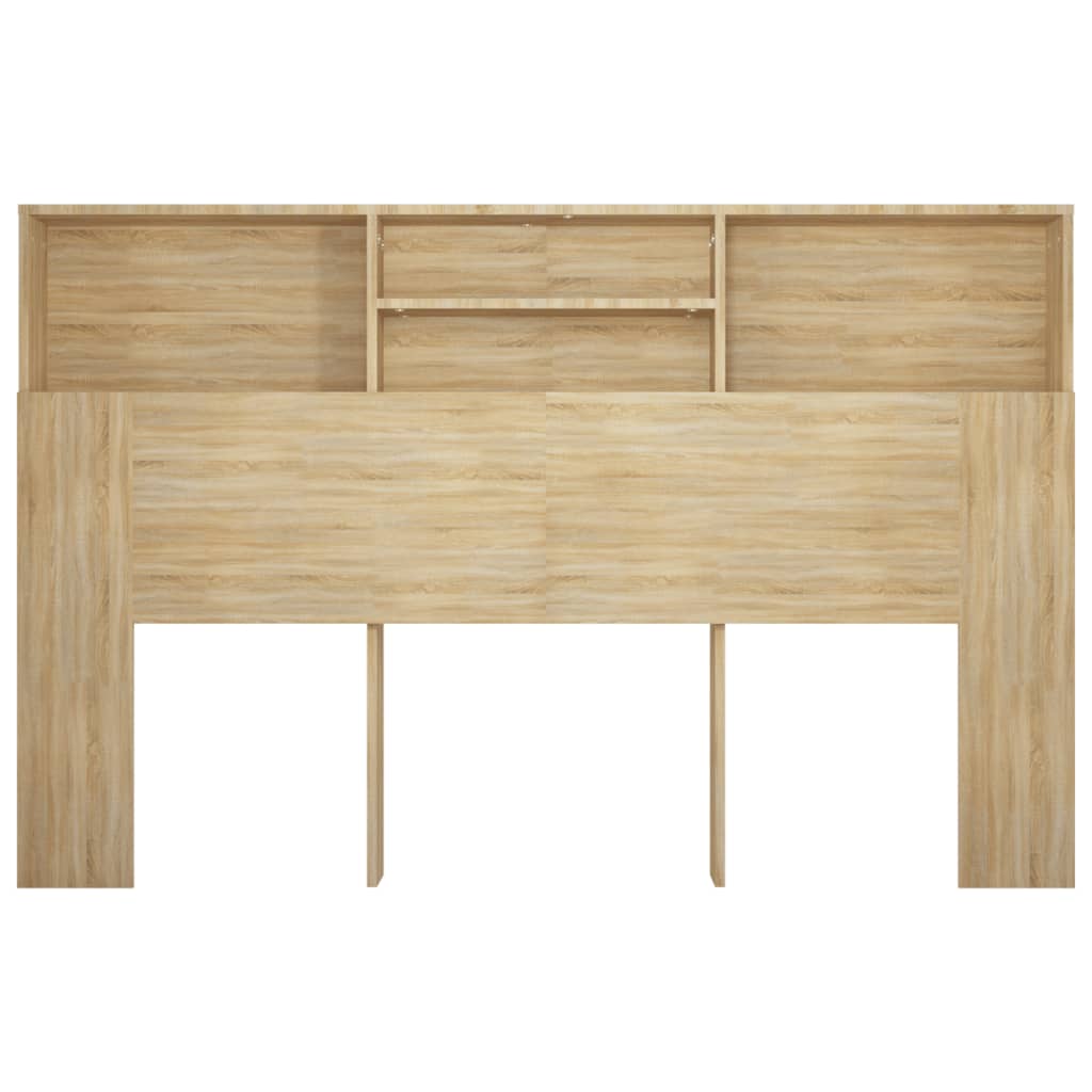 Headboard Cabinet Sonoma Oak 160cm Bedroom Storage | Simpledeals