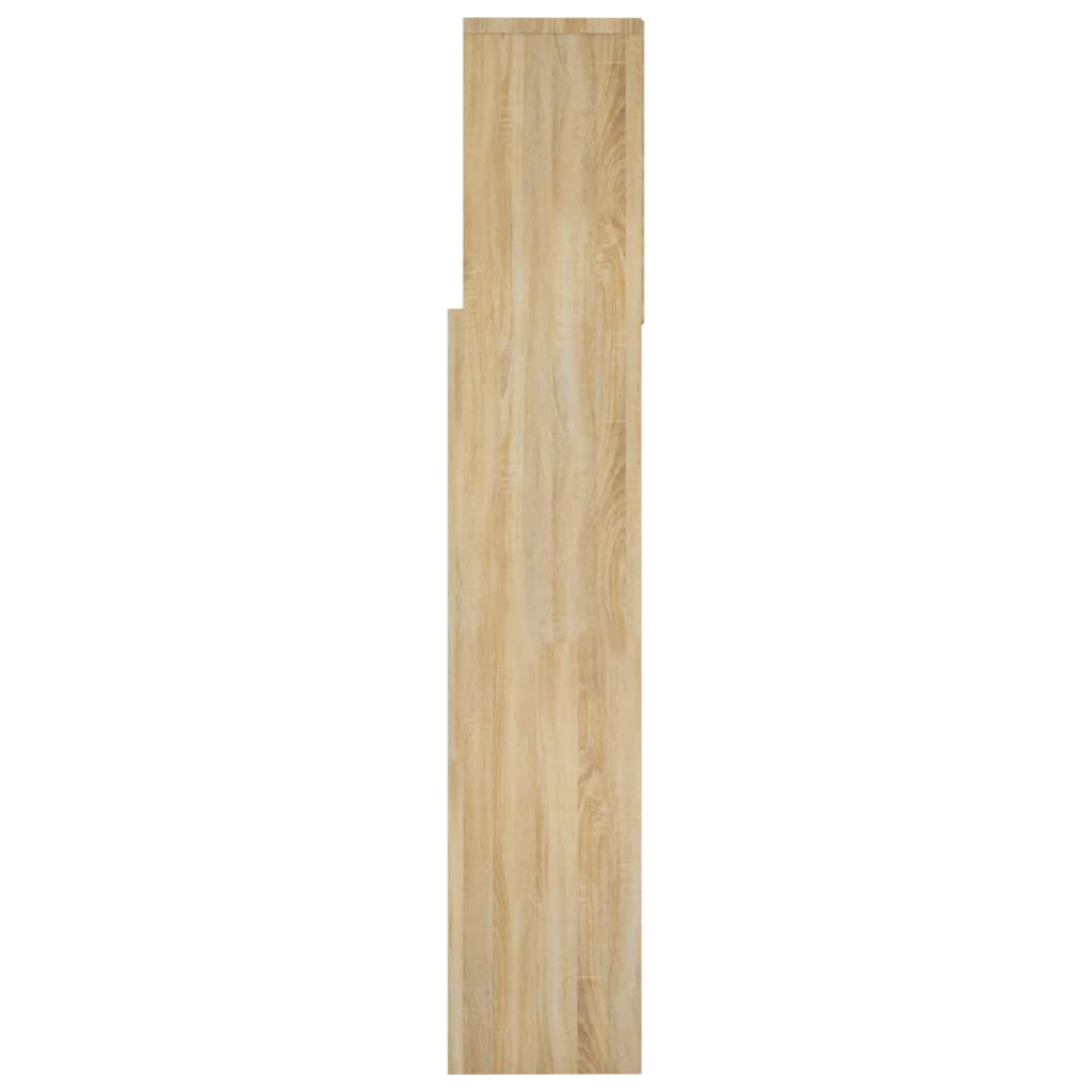 Headboard Cabinet Sonoma Oak 160cm Bedroom Storage | Simpledeals