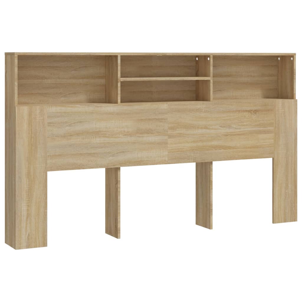 Headboard Cabinet Sonoma Oak 180cm Storage | Simpledeals