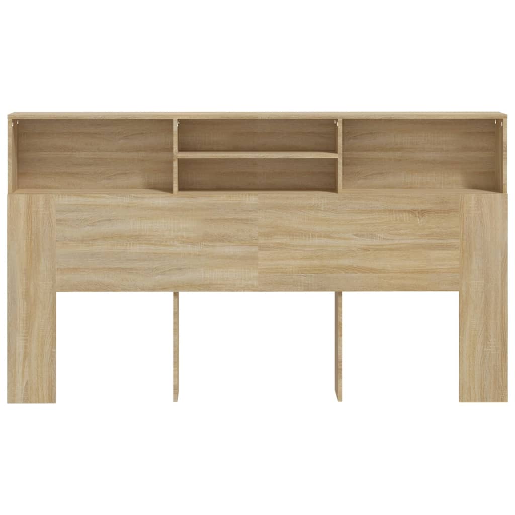 Headboard Cabinet Sonoma Oak 180cm Storage | Simpledeals