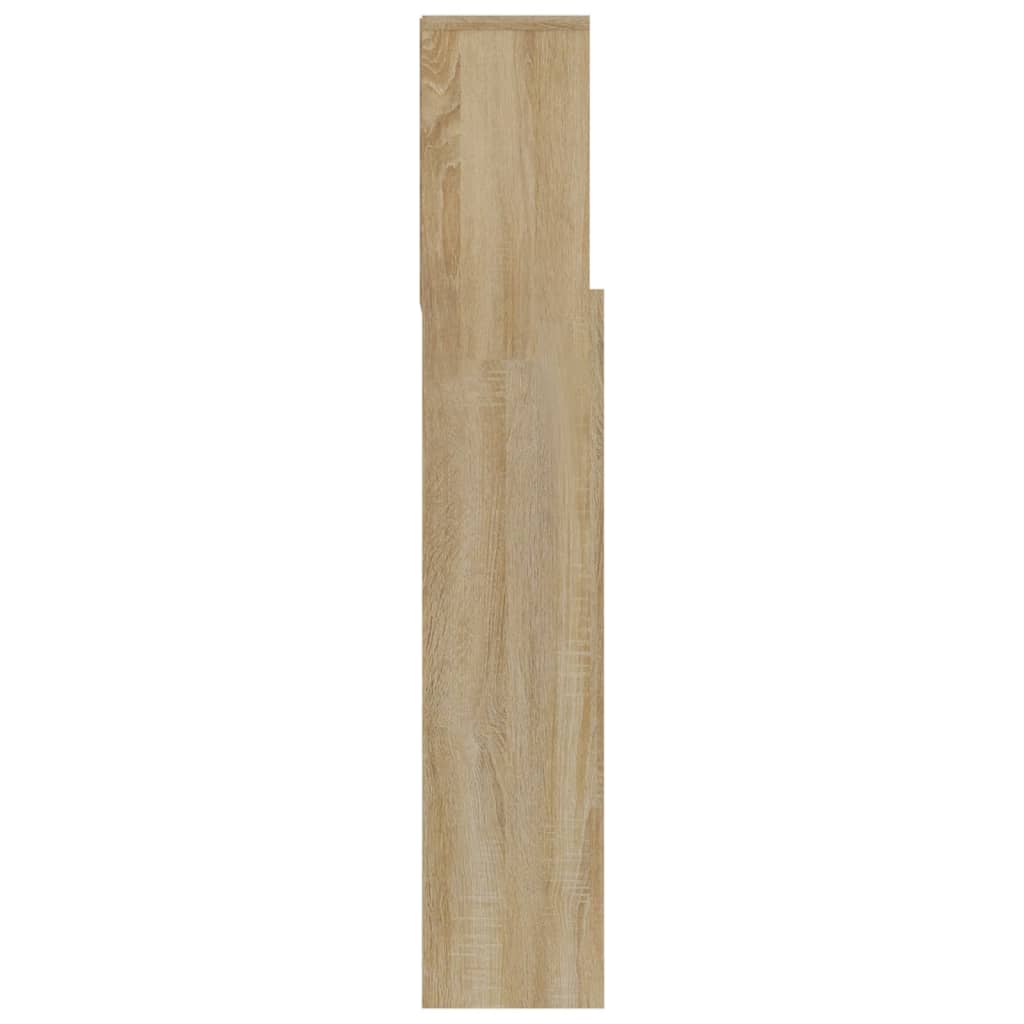 Headboard Cabinet Sonoma Oak 180cm Storage | Simpledeals