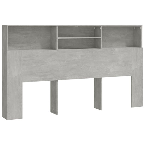 Headboard Cabinet Concrete Grey