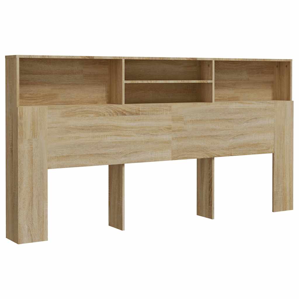 Headboard Cabinet Sonoma Oak 200cm Storage | Simpledeals