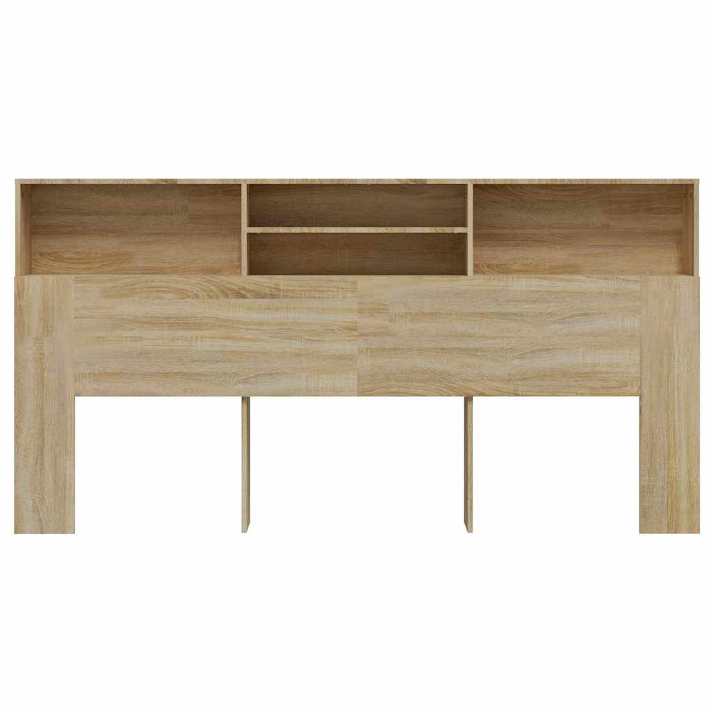 Headboard Cabinet Sonoma Oak 200cm Storage | Simpledeals