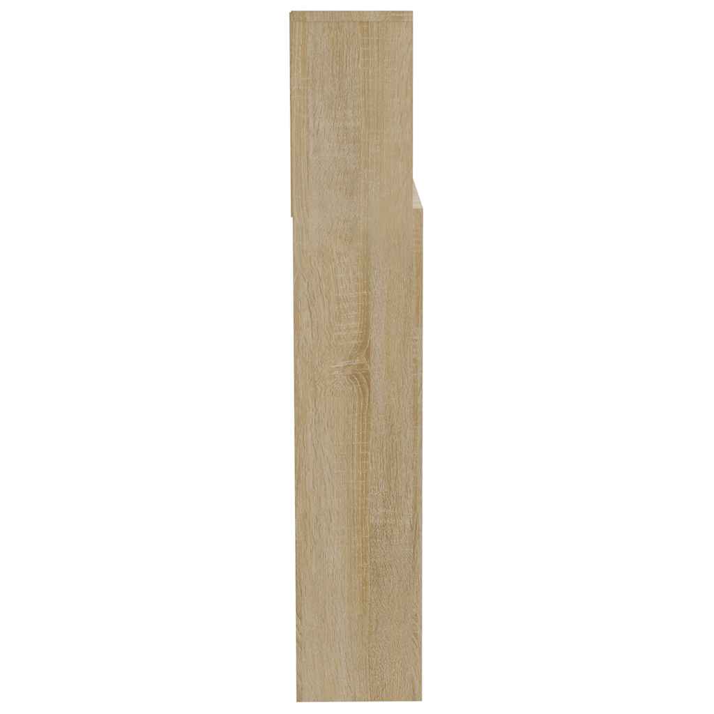 Headboard Cabinet Sonoma Oak 200cm Storage | Simpledeals