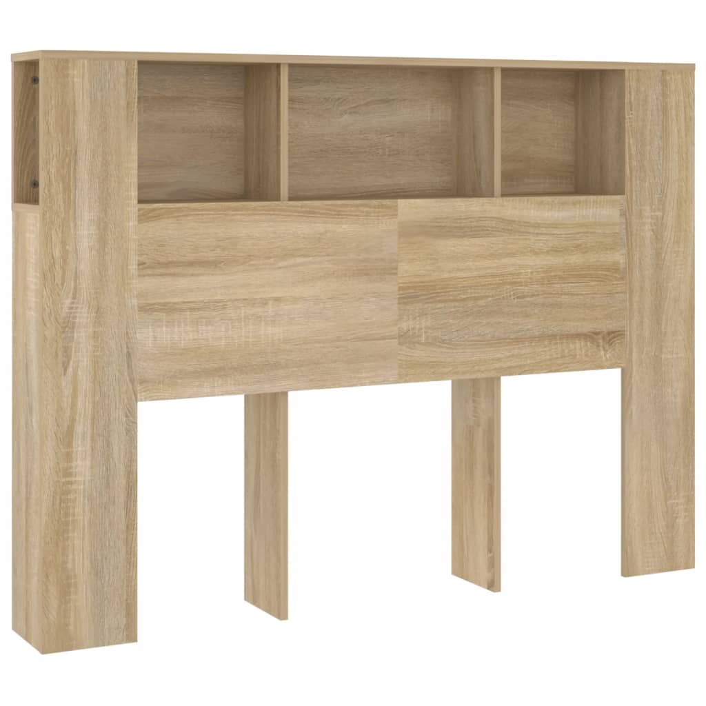 Headboard Cabinet Sonoma Oak 140cm Queen King | Simpledeals