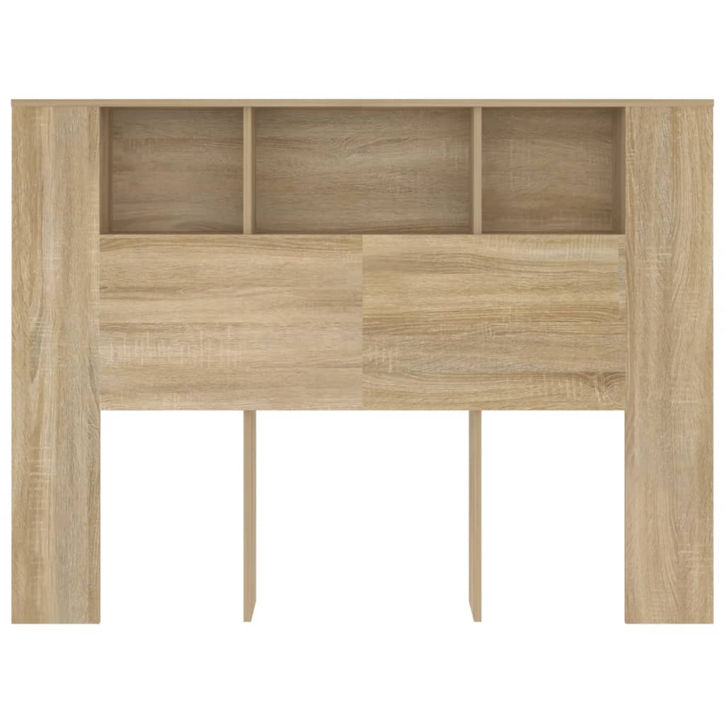 Headboard Cabinet Sonoma Oak 140cm Queen King | Simpledeals