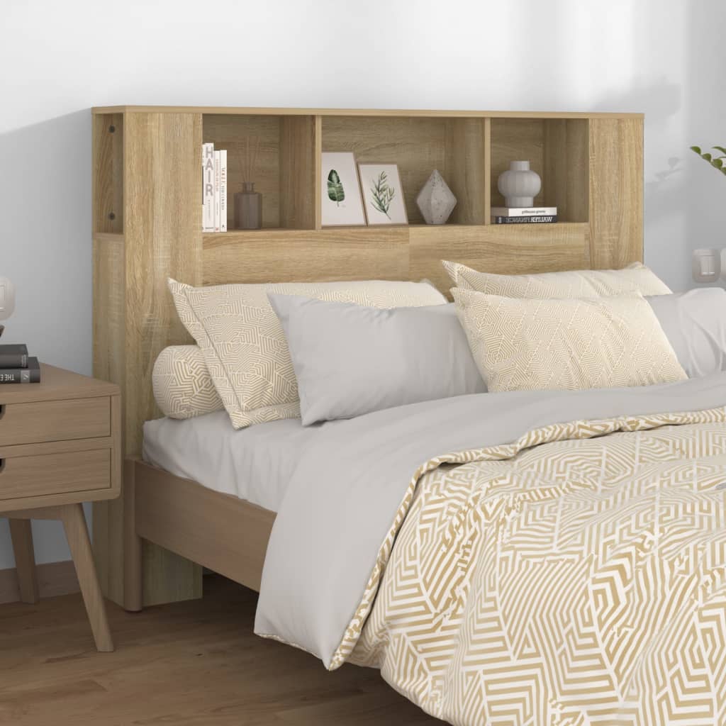 Headboard Cabinet Sonoma Oak 140cm Queen King | Simpledeals
